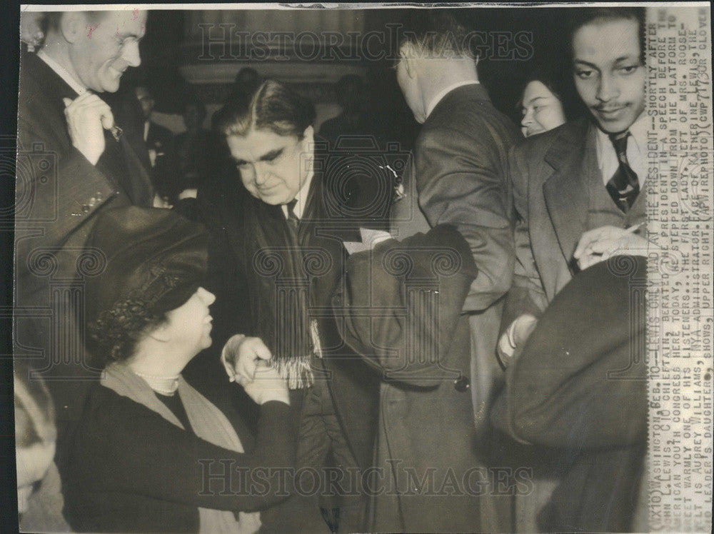 1940 Press Photo John L. Lewis American Youth Conference Speech Labor Union - Historic Images