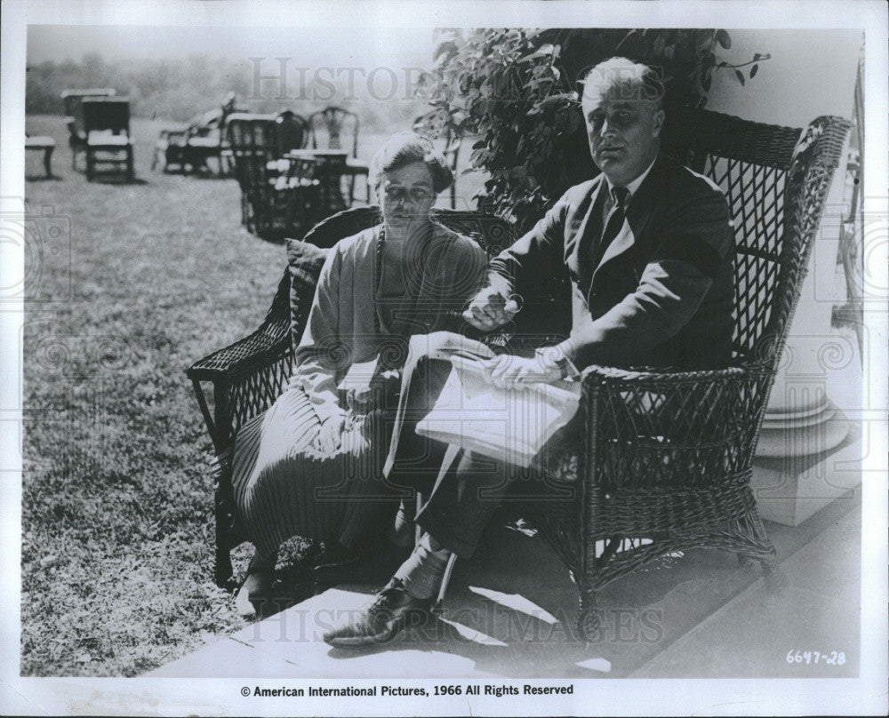 1966 Press Photo President &amp; Mrs Roosevelt - Historic Images