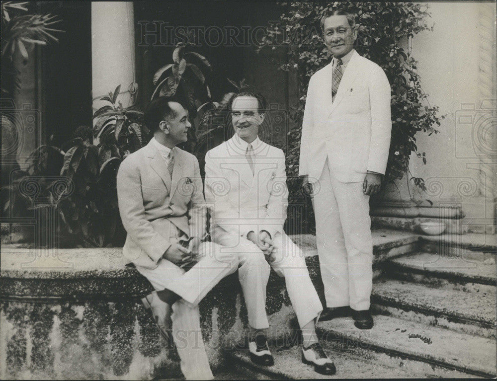 1935 Press Photo President of Phillipines Commonwealth (left) - Historic Images