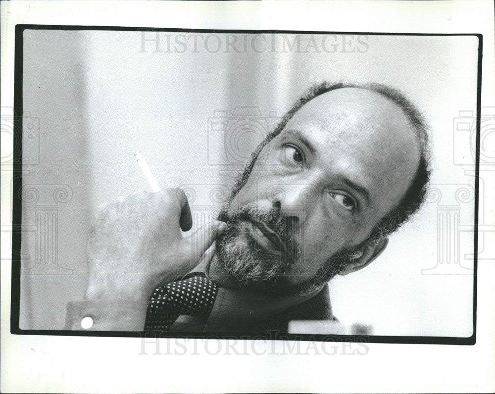 1982 Press Photo Al Raby Activist of the 1960s campaigning for Harold Washington - Historic Images