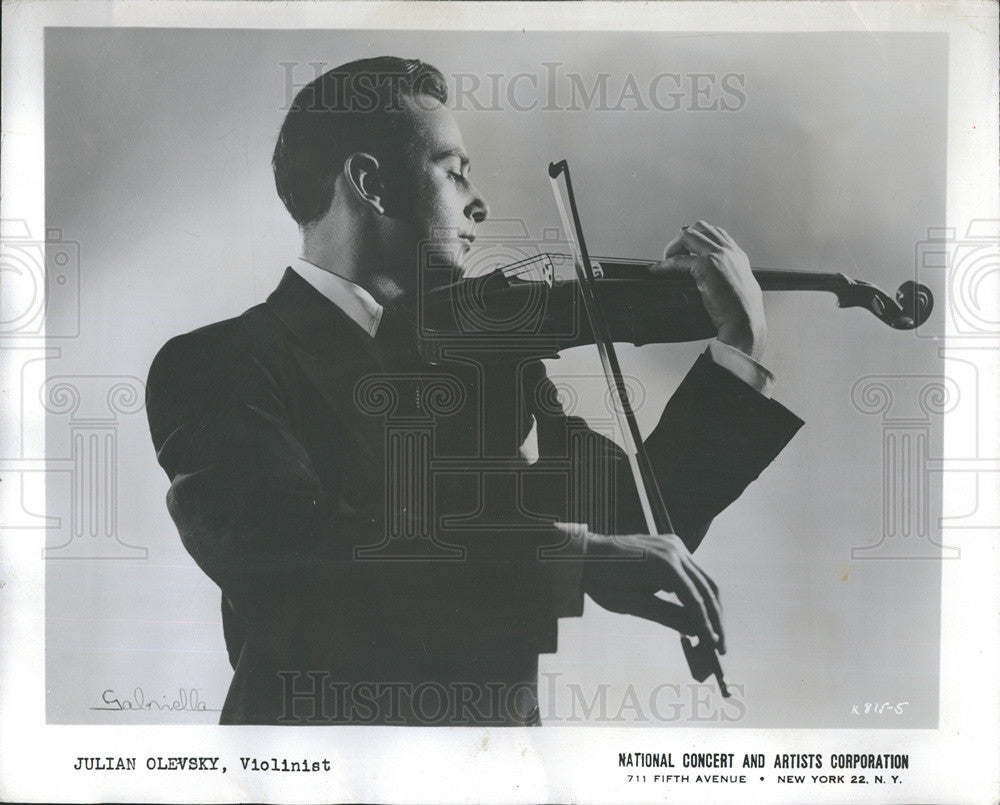 1958 Press Photo Julian Olevsky Violinist Ravinia Festival Chicago Symphony - Historic Images