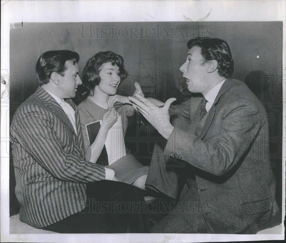 1959 Press Photo John Osborne/English Playwright/Denis Lotis/Adrienne Corri - Historic Images