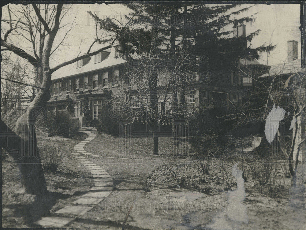 1923 Press Photo Gates Mansion Lake Forest St. Charles Municipal Building Norris - Historic Images