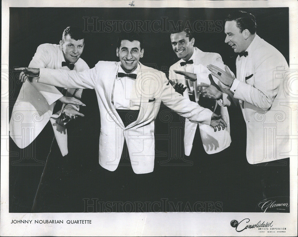 1958 Press Photo Johnny Noubarian Quartette Vocalists Singers Club Laurel Canada - Historic Images