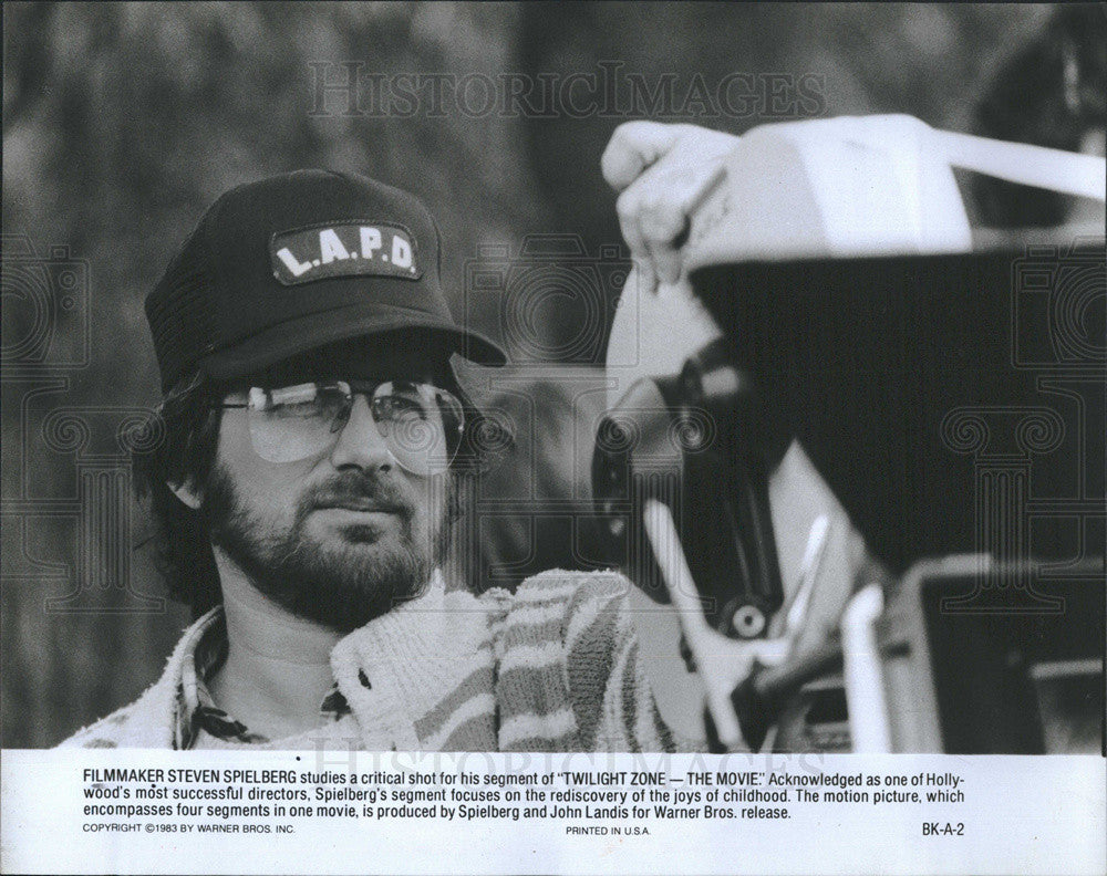 1985 Press Photo Spielberg Directs &quot;Twilight Zone&quot; Movie - Historic Images