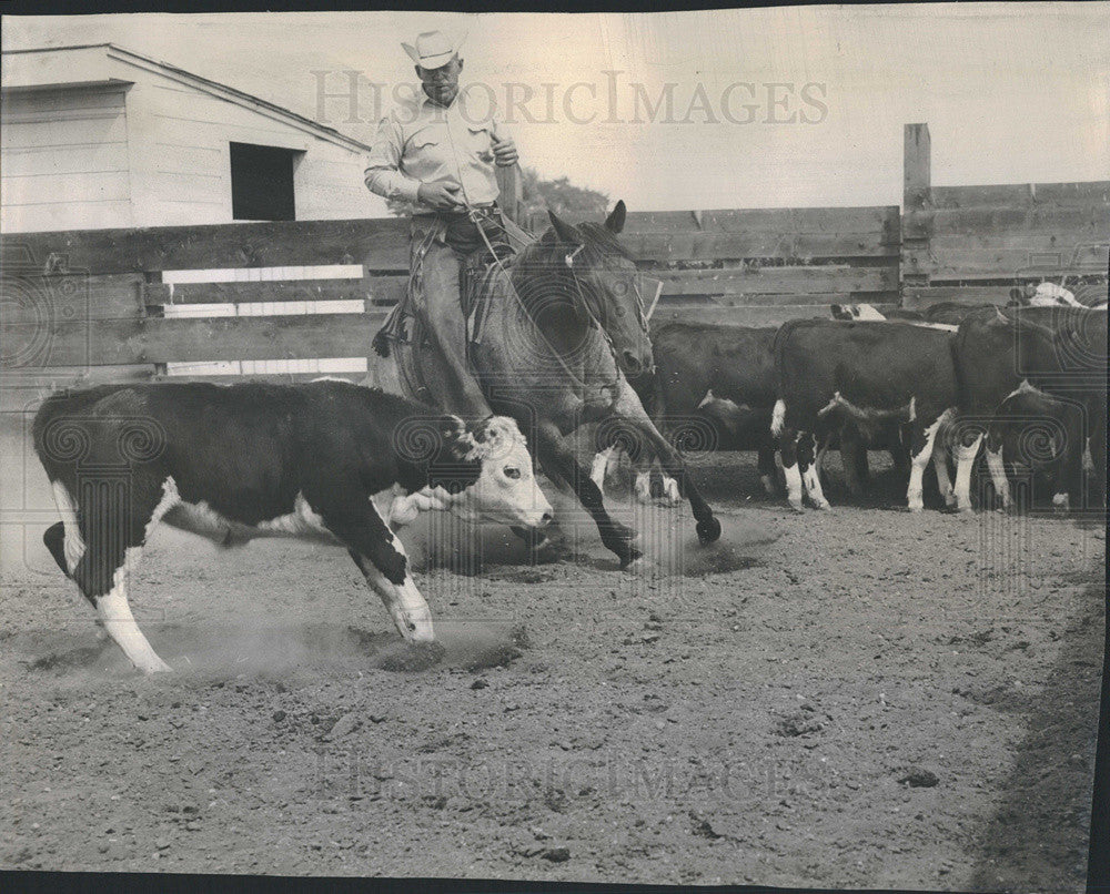 1954 Press Photo Horse Trainer Runzel - Historic Images