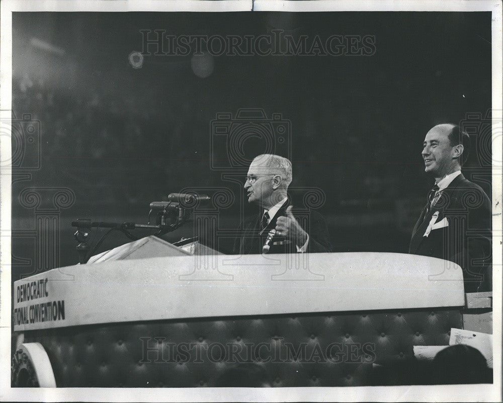 1976 Press Photo 1952 Democratic Convention Harry Truman Adlai Stevenson - Historic Images