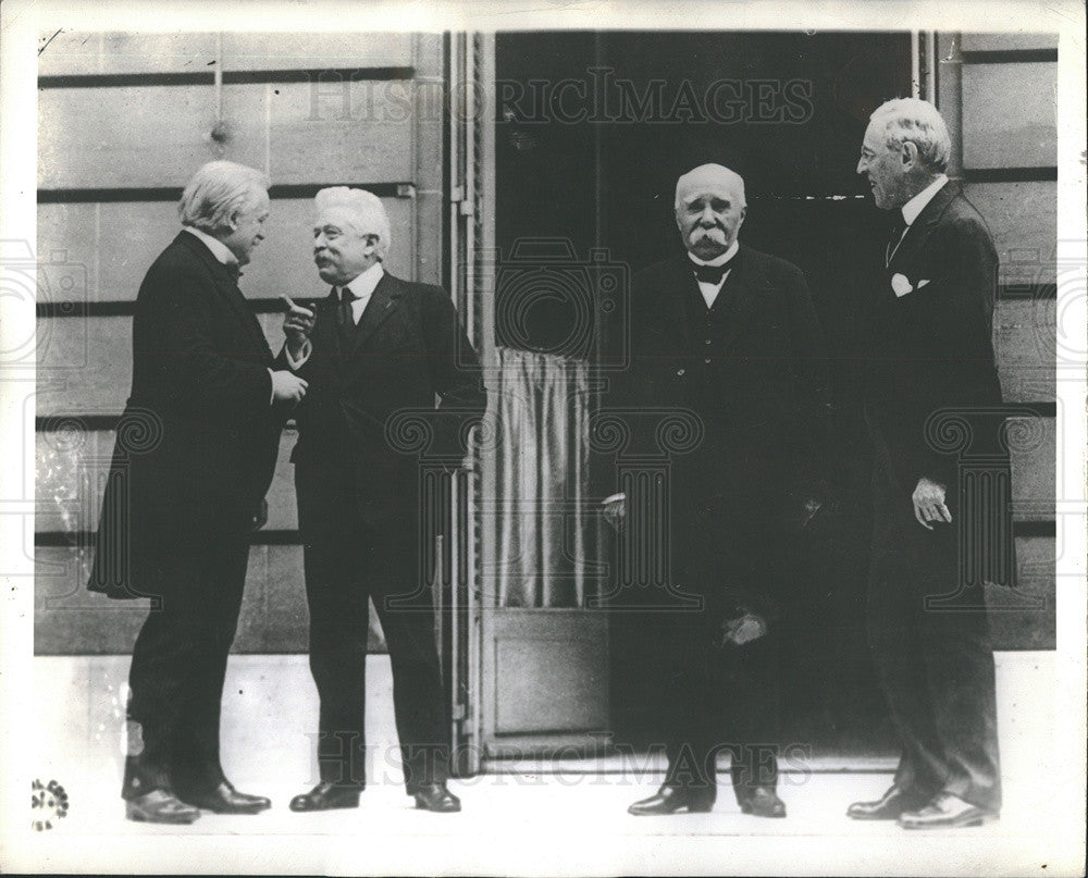 1942 Press Photo The Big Four Wilson Clemeueeau Vittorio Lloyd George - Historic Images