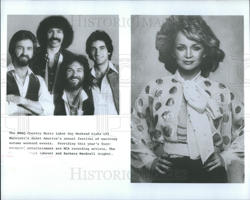 1979 Press Photo Barbara Mandrell &amp; The Oak Ridge Boys on WMAQ - Historic Images