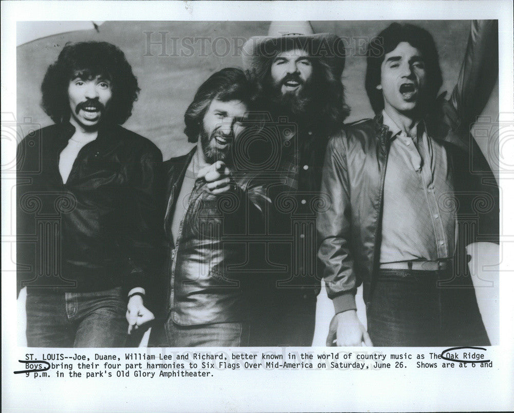 1982 Press Photo American Country And Gospel Music Quartet, The Oak Ridge Boys - Historic Images