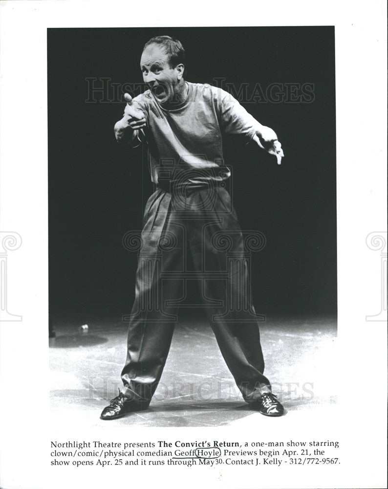 Press Photo Geoff Hoyle Comedian The Convict&#39;s Return - Historic Images