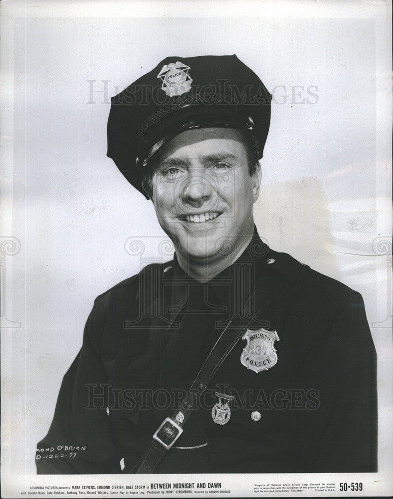 Press Photo Edmond O&#39;Brien Actor Between Midnight and Dawn - Historic Images