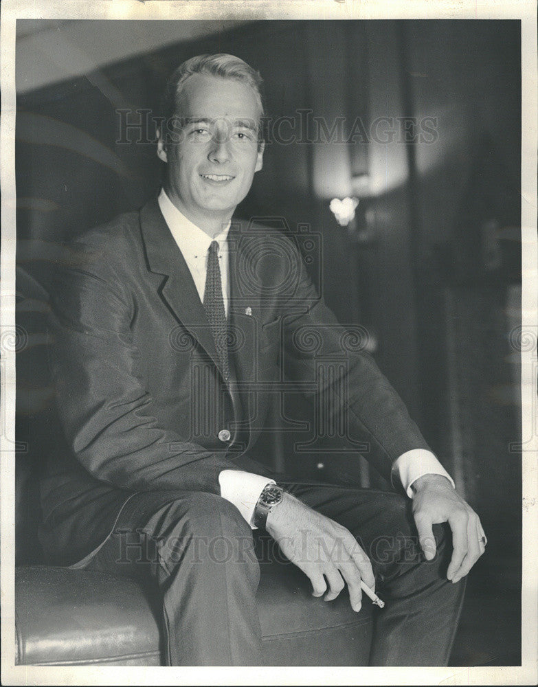 1963 Press Photo German Prince Michael Hohenzollern Visits U.S. - Historic Images