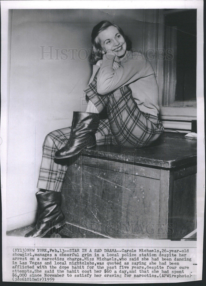1959 Press Photo Actress Carole Michaels - Historic Images