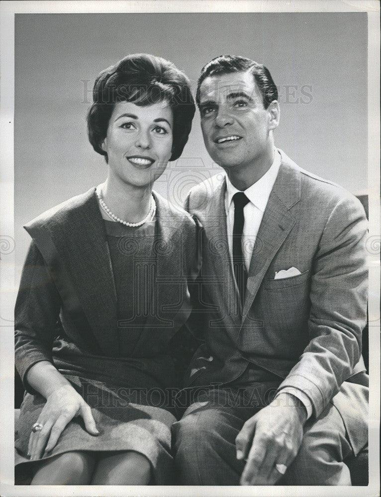 1959 Press Photo Actors Bess Myerson, and Bert Parks - Historic Images