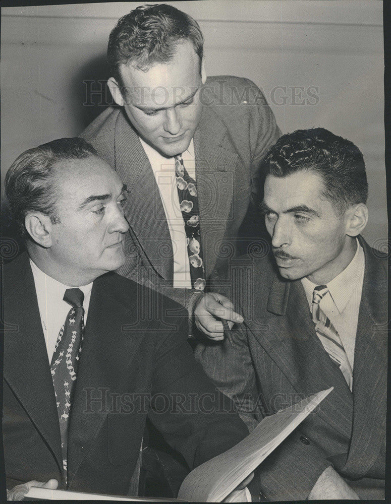 1948 Press Photo Raymond Rubart Manslaughter Trial Charles Bellows Mautner - Historic Images