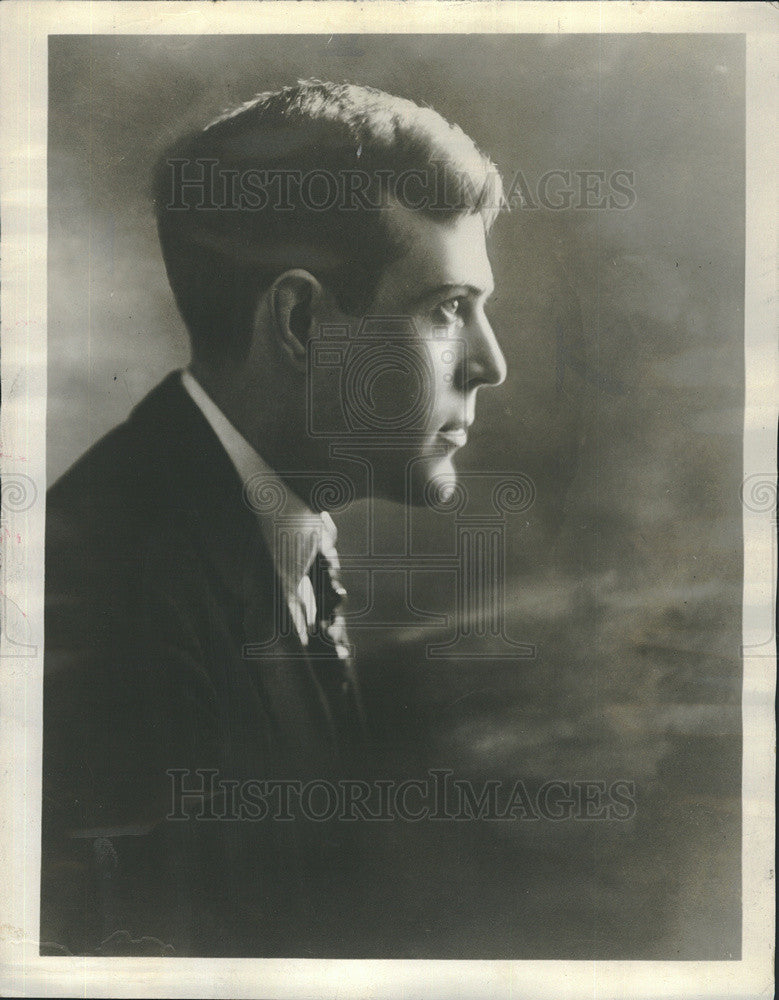 1927 Press Photo Pianist John Powell Profile Portrait - Historic Images