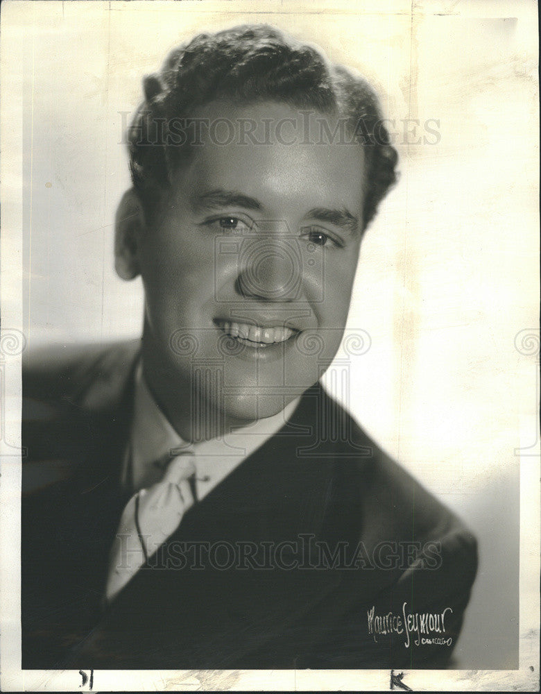 1937 Press Photo Lyric Tenor William Miller Chicago Symphony Orchestra Promotion - Historic Images