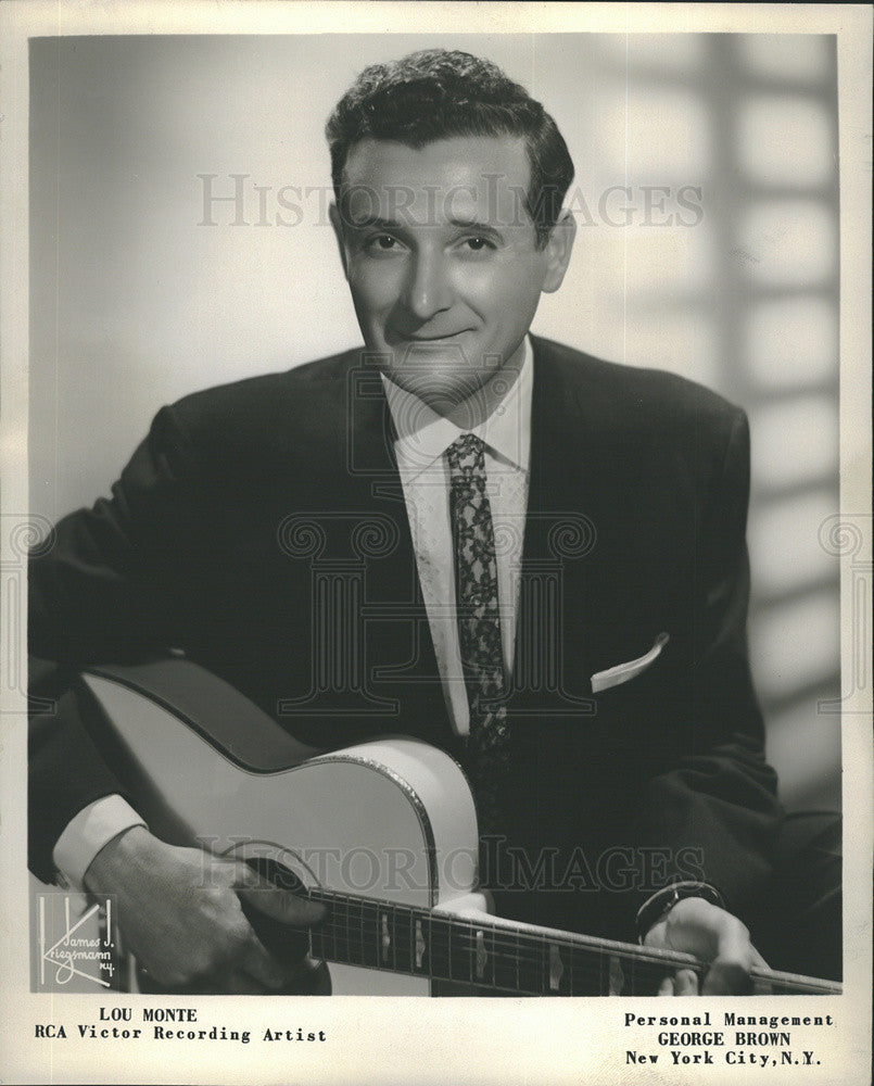 1958 Press Photo American Italian Singer Lou Monte, RCA Victor Recording Artist - Historic Images