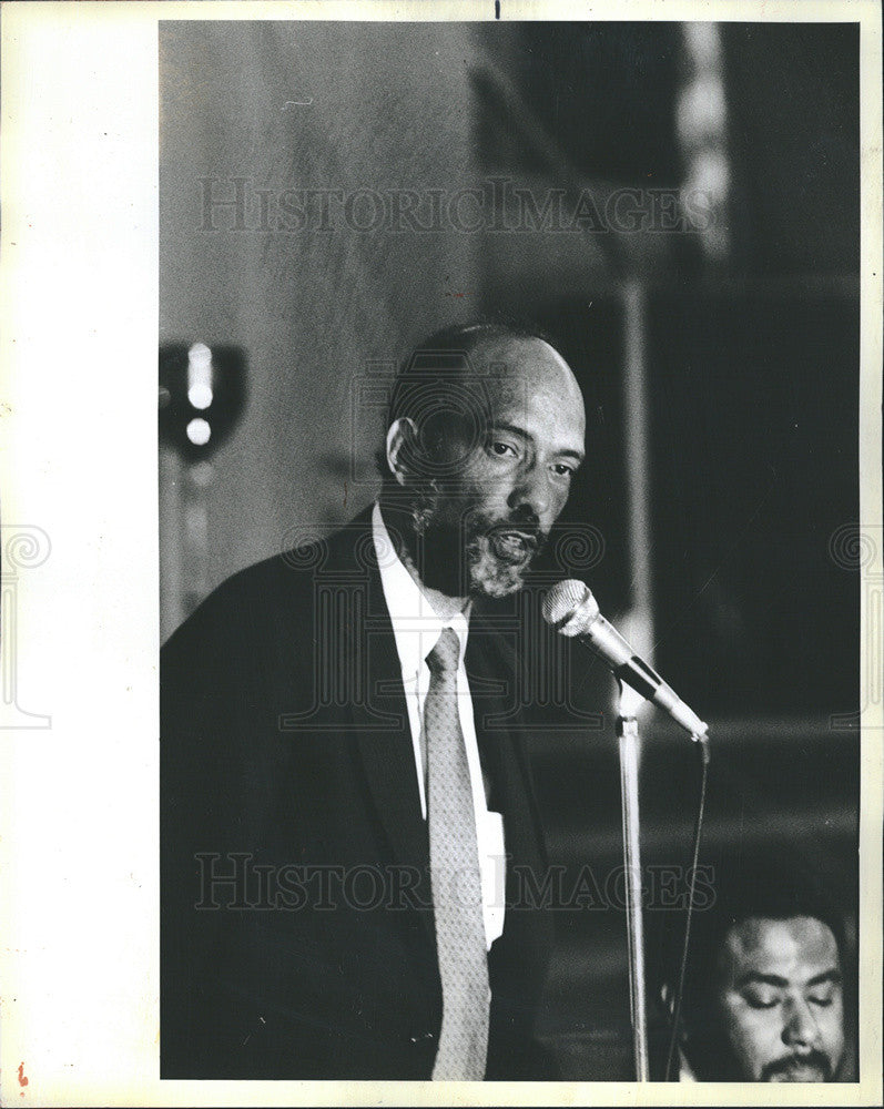 1983 Press Photo of Al Raby at debate for 1st Dist. Congress race in C ...