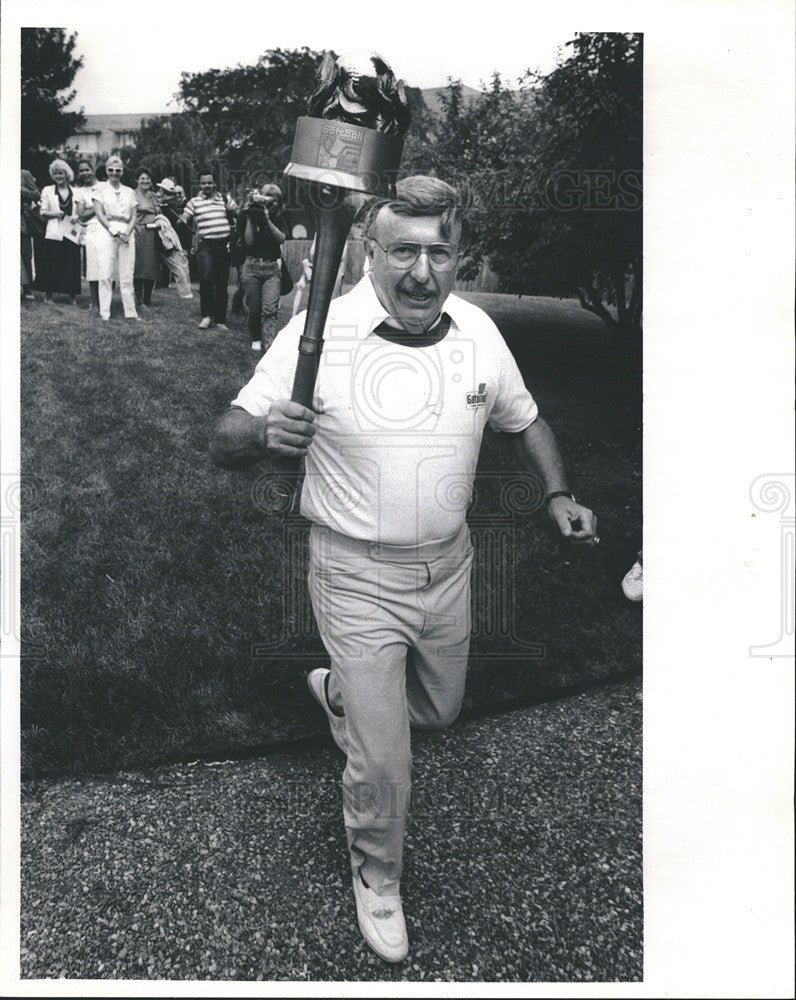 1987 Press Photo Ed Zolna Chicago area Softball Champ - Historic Images