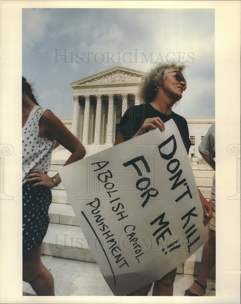 Press Photo Protest Against the Death Pealty - Historic Images