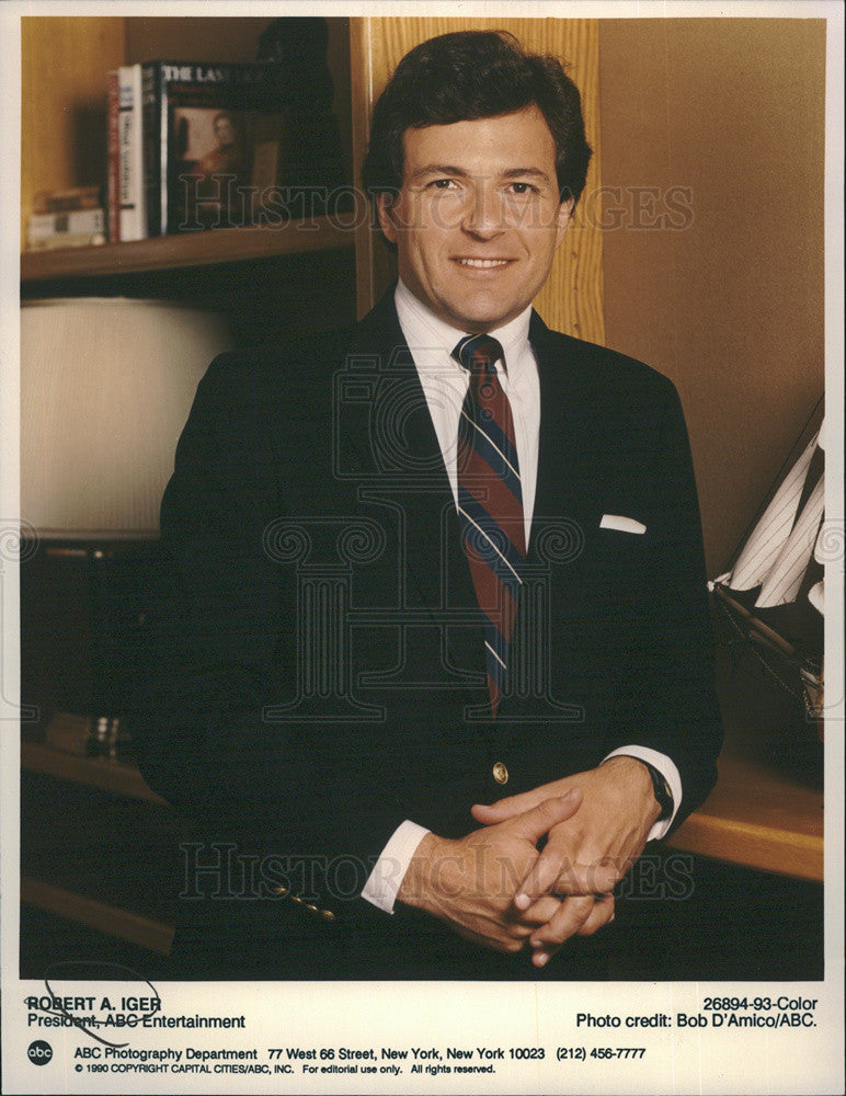 1991 Press Photo Robert A. Iger, President, ABC Entertainment - Historic Images