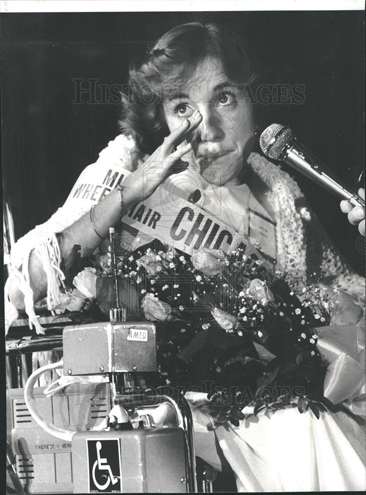 1977 Press Photo Donna Zima miss Wheelchair Chicago - Historic Images