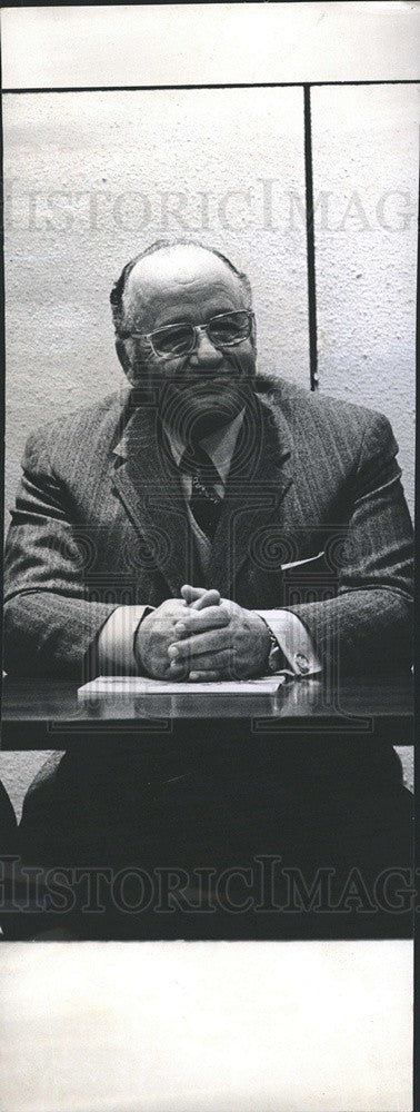 1973 Press Photo Nazareth Mayor Seif El Deen Eu&#39;abi Israel Press Conference - Historic Images