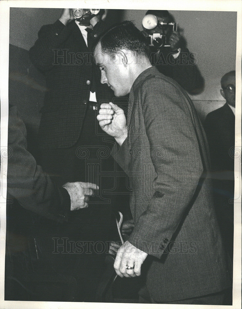 1965 Press Photo Jayne Bomb Case Defendant Edward Moran Criminal Court Building - Historic Images