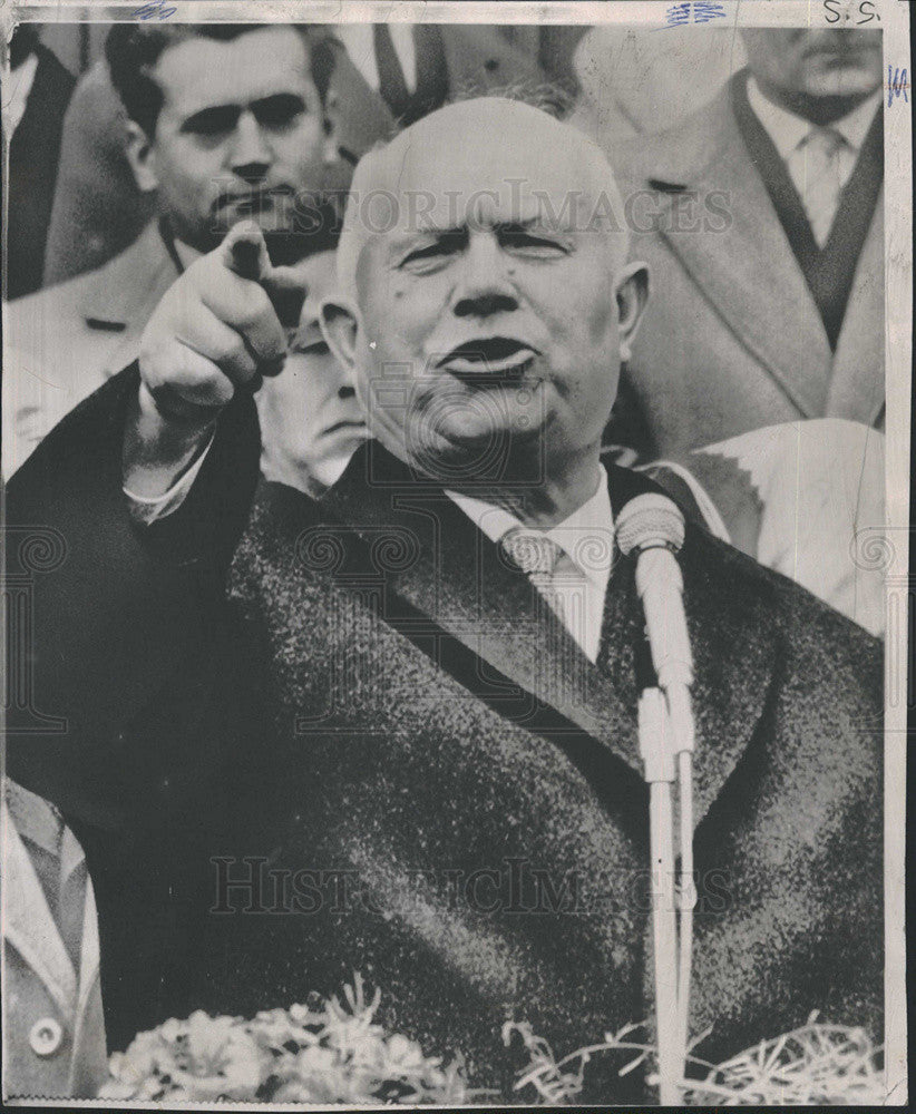 1964 Press Photo Nikta Khrushchev addresses Hungarians. - Historic Images