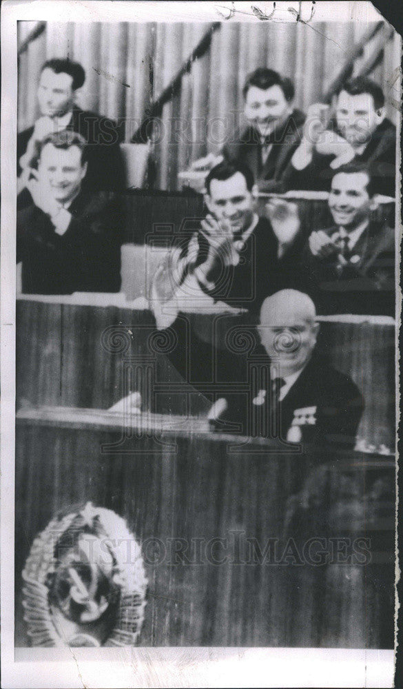 1962 Press Photo Soviet Premier Nikita Khrushchev 14th Congress Young Communist - Historic Images