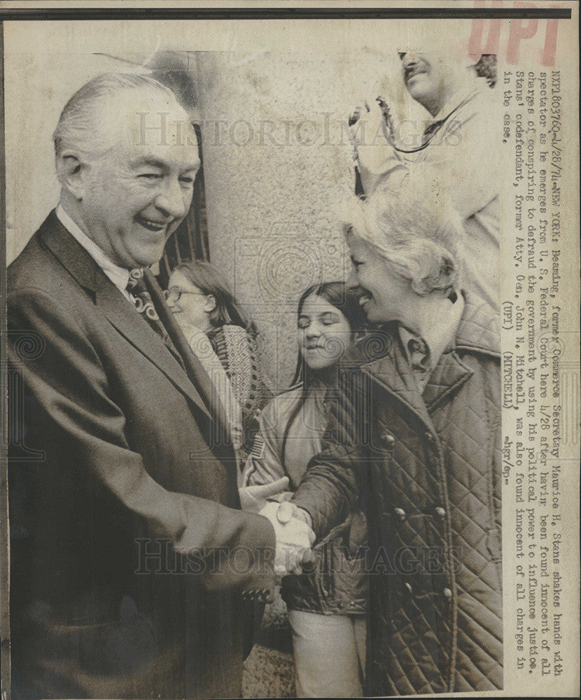 1974 Press Photo of Nixon politician Maurice Stan happy to be found innocent - Historic Images