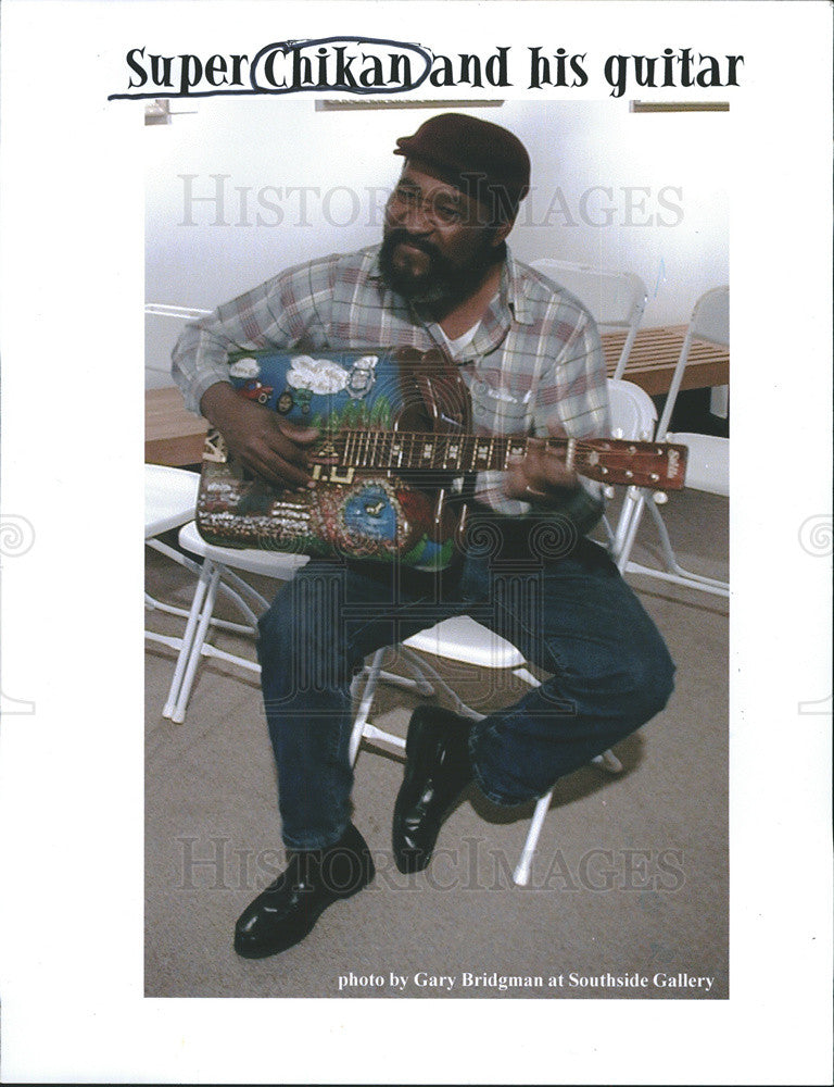 Press Photo Super Chikan and his Guitar Musician - Historic Images