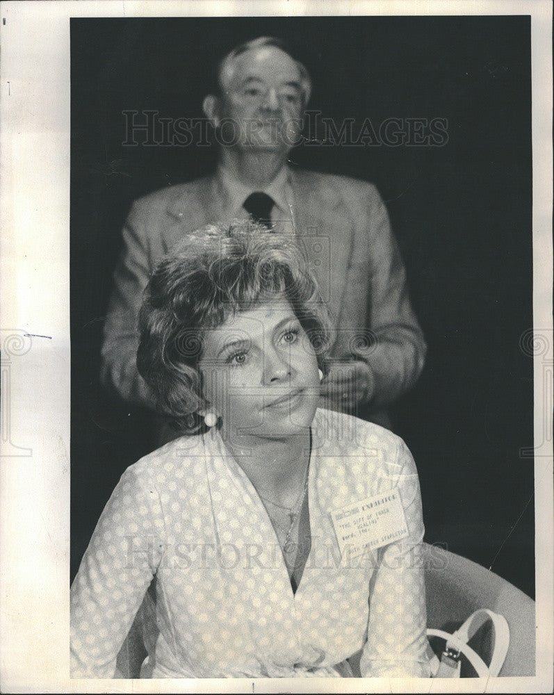 1976 Press Photo Ruth Stapleton, Jimmy Carter&#39;s Sister Behind is Sen Humphrey - Historic Images