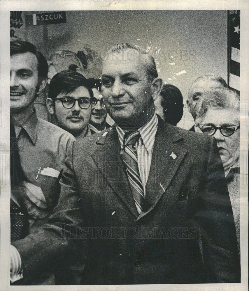 1973 Press Photo Chicago Alderman Casimir Staszcuk After Conviction Bribes - Historic Images