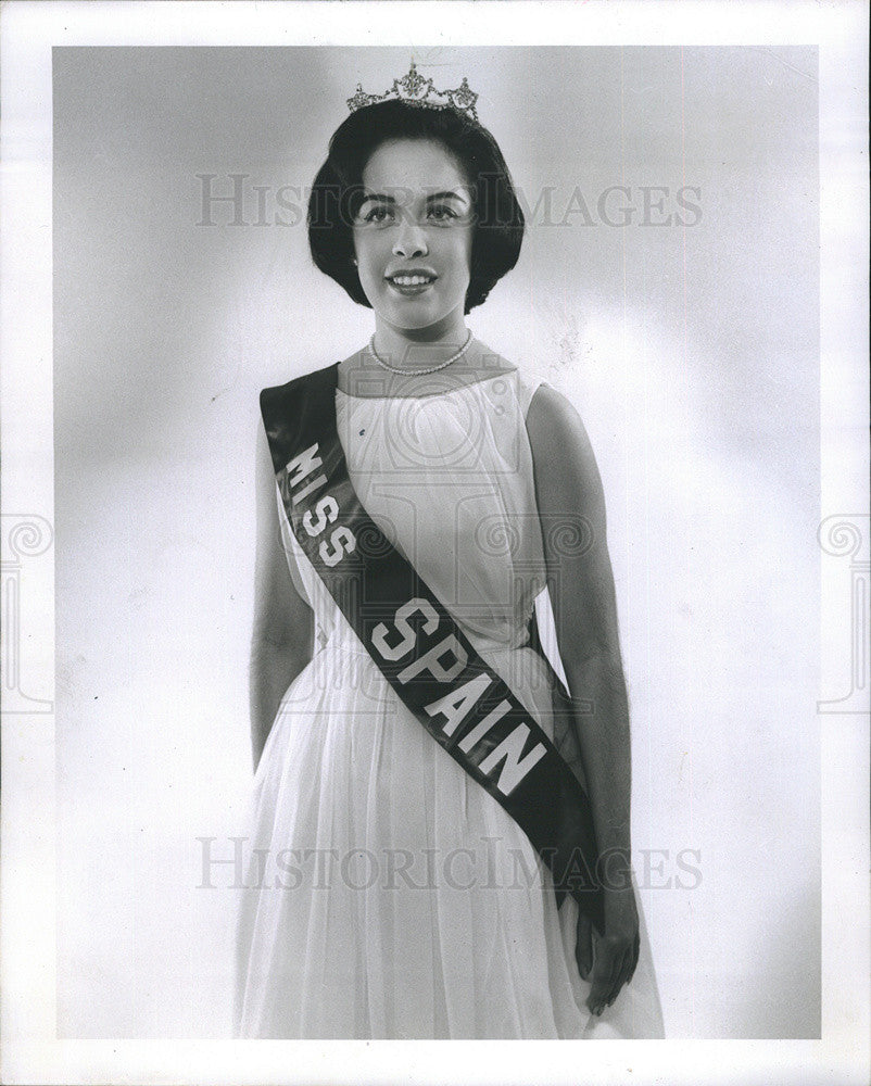 1962 Press Photo&quot; Miss Spain&quot;, Maria del Carmen Orendain - Historic Images