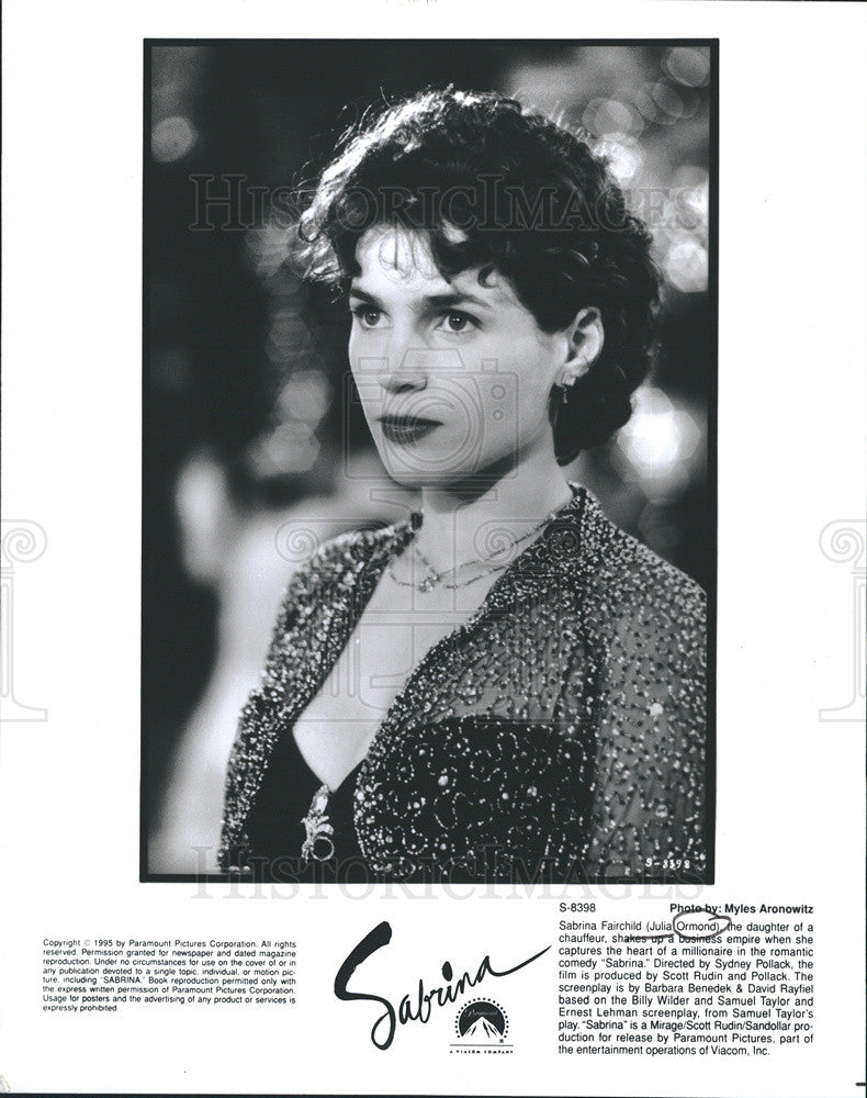 1996 Press Photo Julia Ormond Stars in 