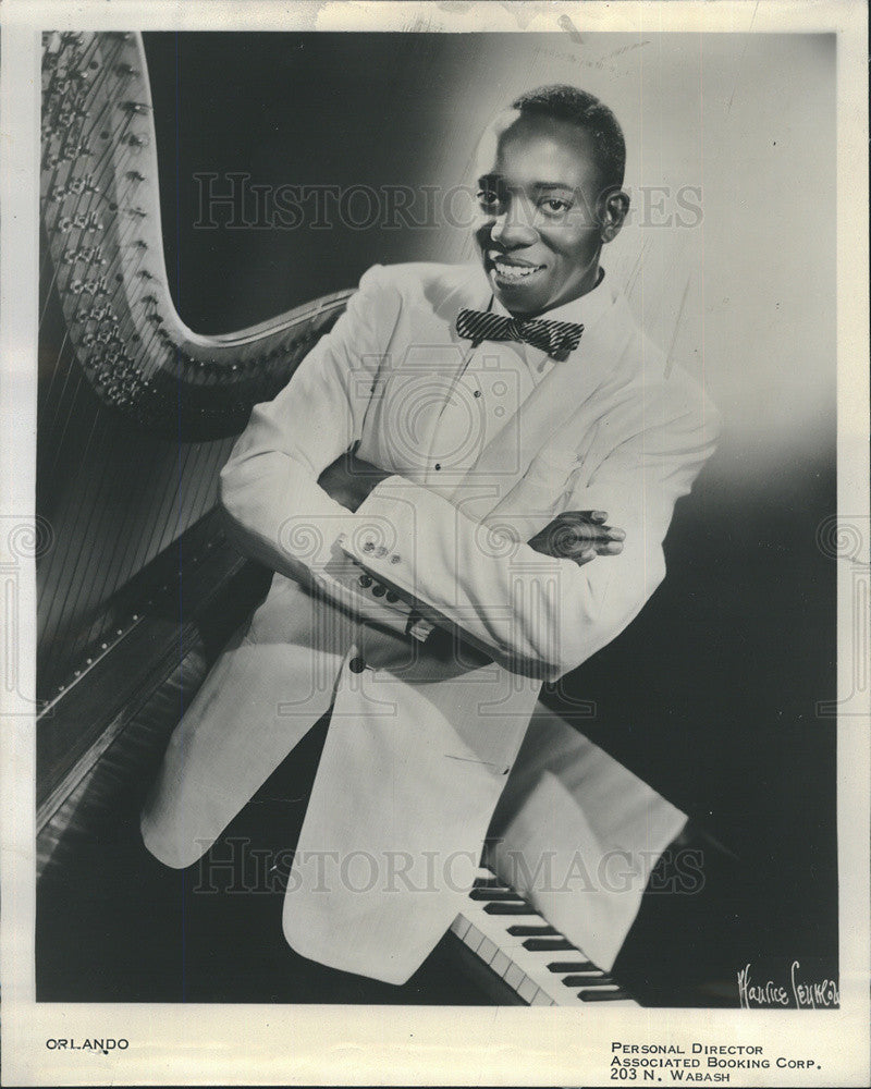 1964 Press Photo pianist-harpist Orlando Chateau Le Bouef - Historic Images