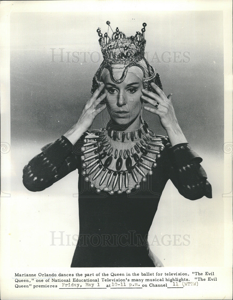 1964 Press Photo Marianne Orlando Queen ballet The Evil Queen - Historic Images