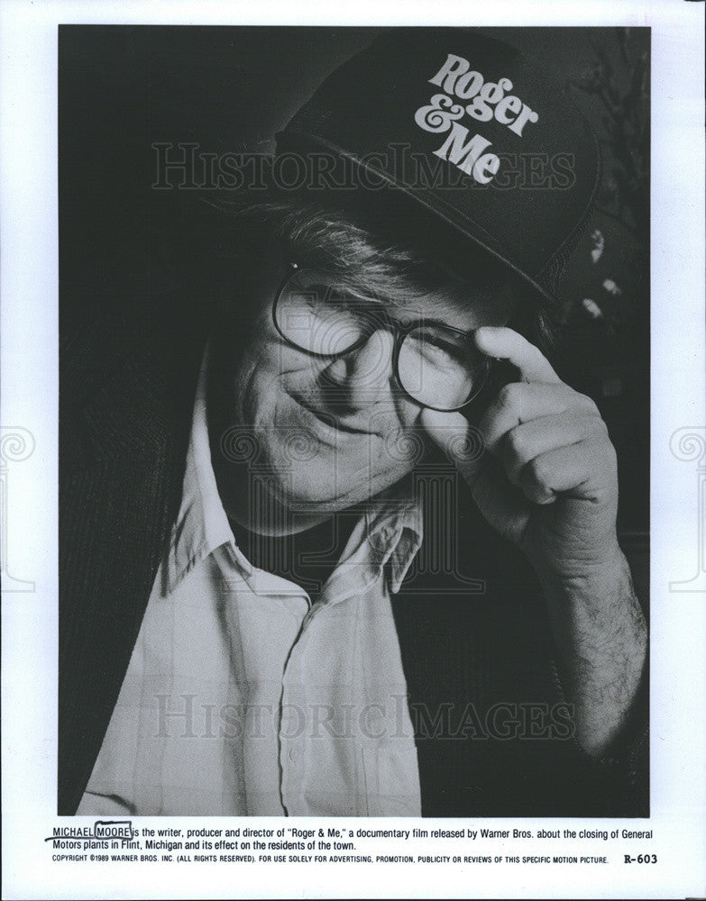 1992 Press Photo Michael Moore, writer, producer, and director of &quot;Roger &amp; Me&quot; - Historic Images