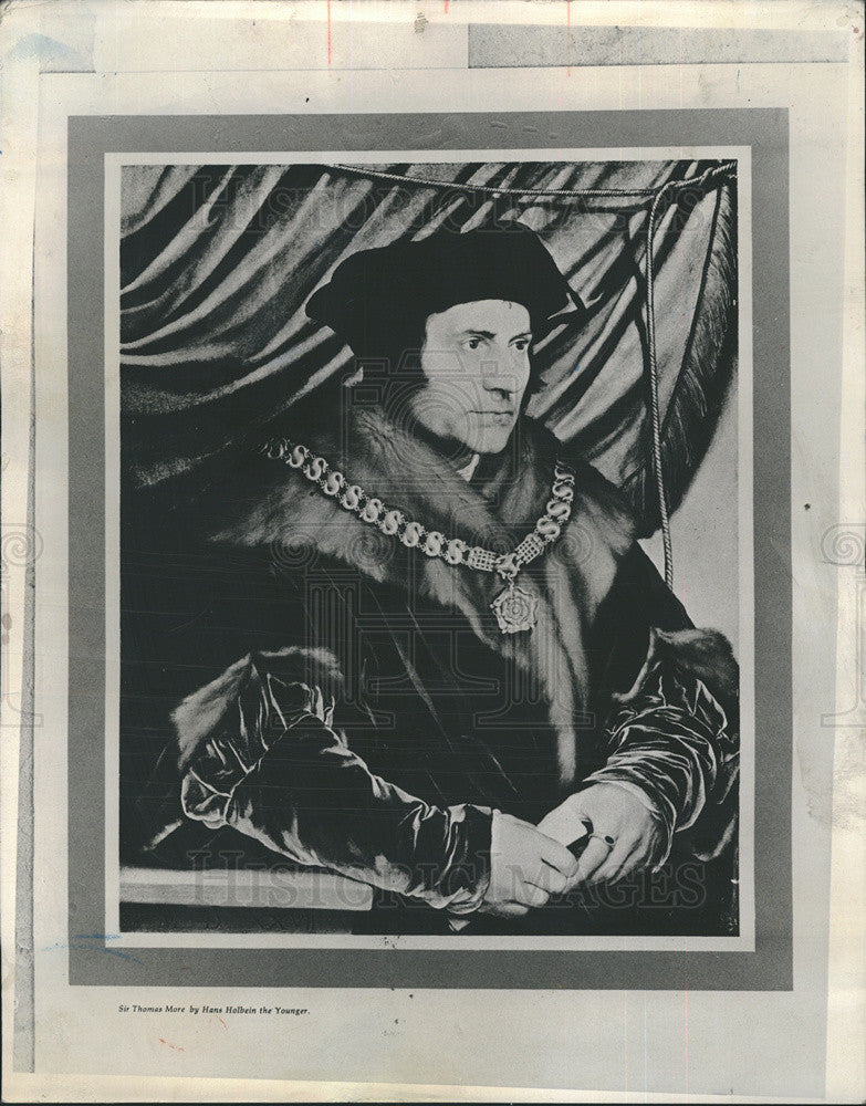 1963 Press Photo Portrait of Sir Thomas More By Hans Holbein the Younger - Historic Images