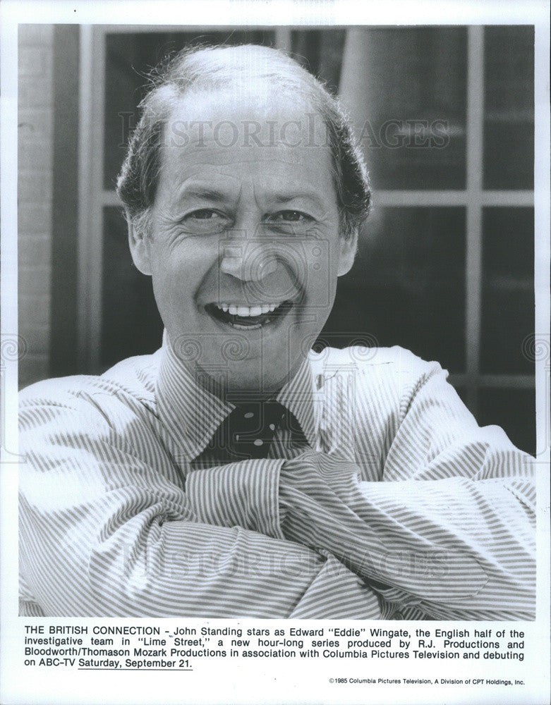 1985 Press Photo English Actor  John Standing stars in Lime Street ABCTV - Historic Images