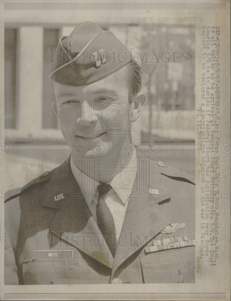 1967 Press Photo US Air Force Capt Dale Noyd Objector to Vietnam War - Historic Images