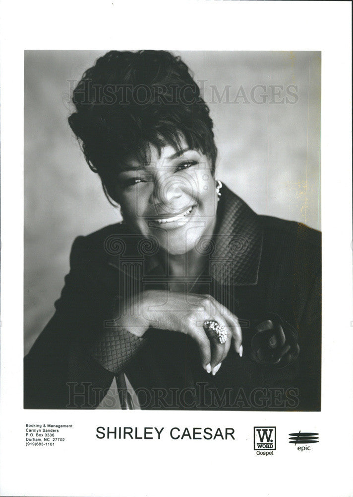 Press Photo Gospel Singer Shirley Caesar North Carolina American Music Dove - Historic Images