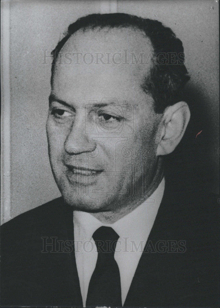 Press Photo Milos Minic, vice Premier of Yugoslvia - Historic Images