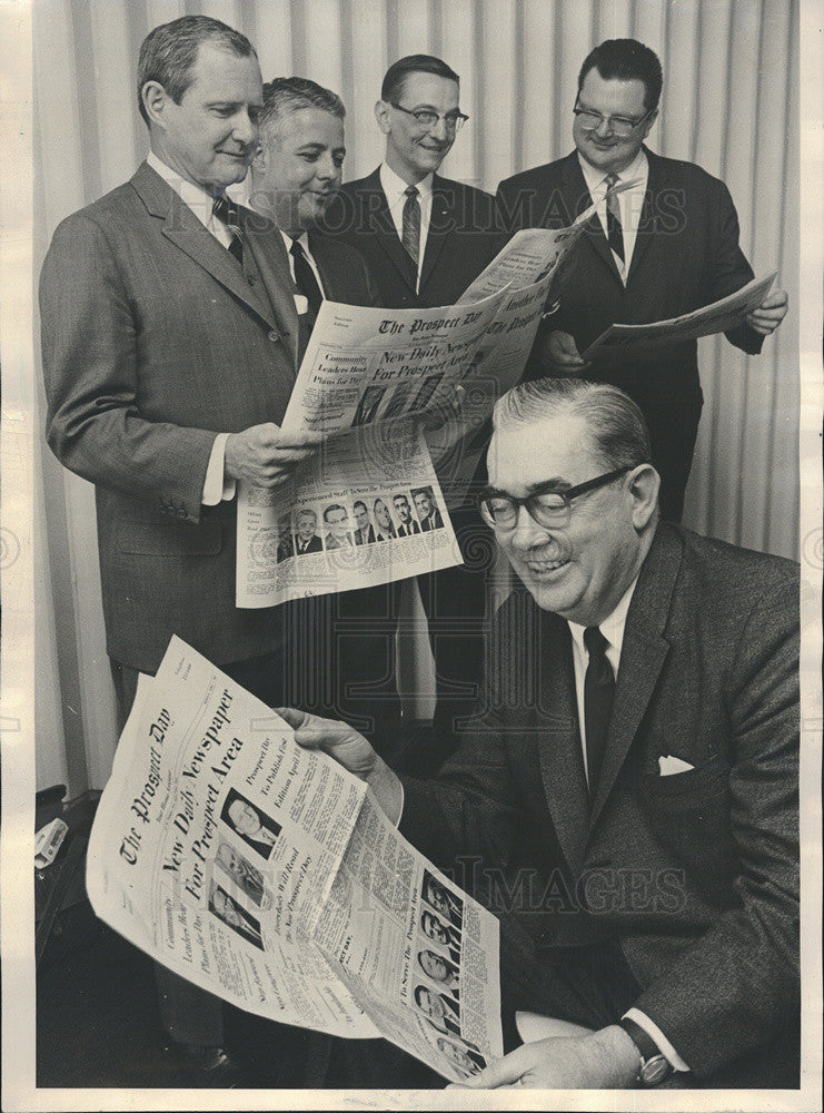 1966 Press Photo Unveiling of new daily &quot;The Prospect Day&quot; newspaper - Historic Images