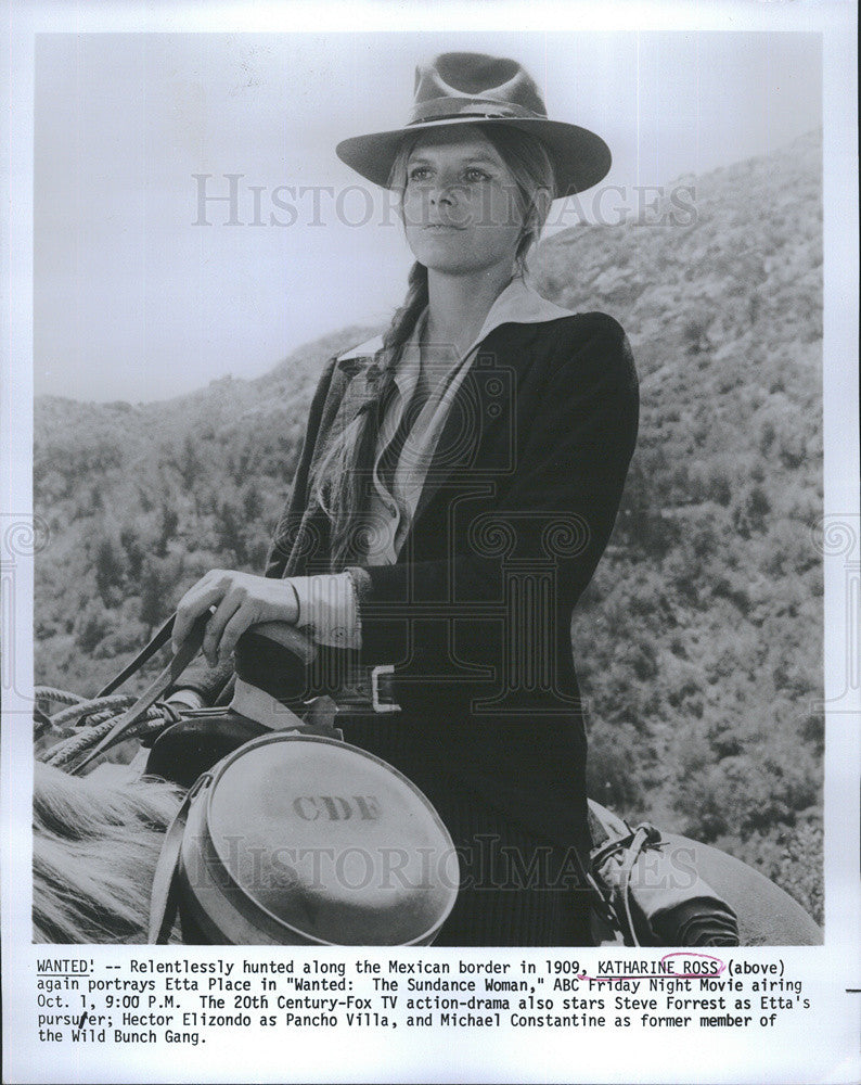 1977 Press Photo Kathrine Ross in &quot;Wanted the Sundance Woman&quot; - Historic Images