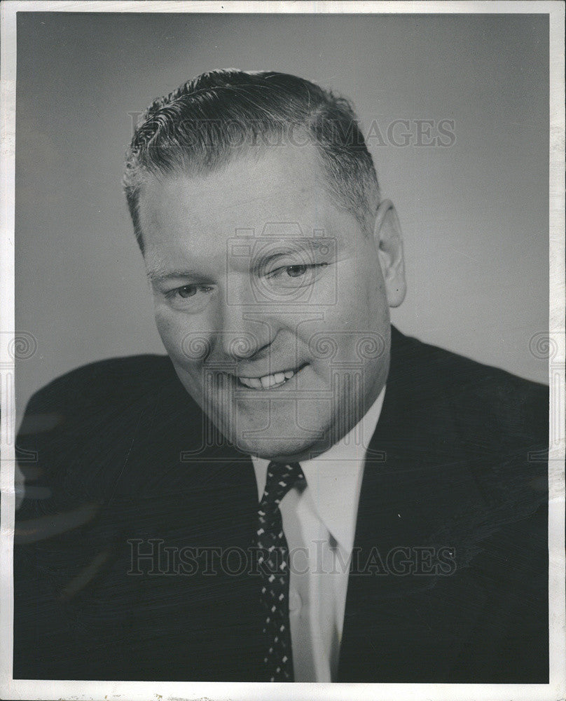 1957 Press Photo David Olson Works Auditor Gary Steel Works US Steel Corporation - Historic Images