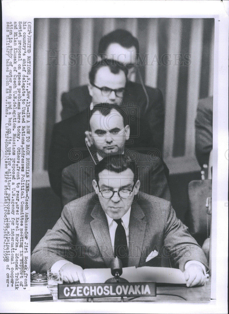 1958 Press Photo Czech Ambassador Jiri Nosek - Historic Images